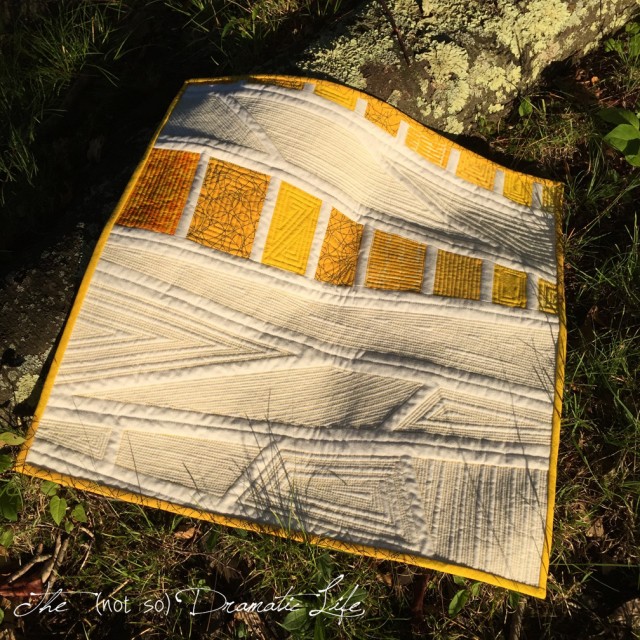 Yellow Rays mini quilt