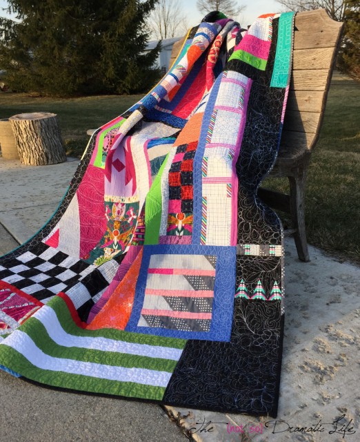 Modern Improve Quilt draped