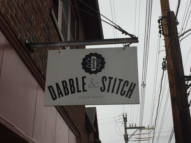 Dabble and Stitch Sign